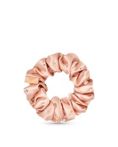 Crystallove Silk Scrunchie Rose Gold