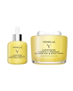 Zestaw Yonelle Lumifusion Vitamin C Premium Peeling Do Twarzy 30ml I Krem Do Twarzy 55ml