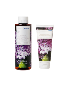 Zestaw Korres Lilac Żel Pod Prysznic 250ml i Mleczko Do Ciała 200ml