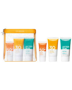 Clarins Summer Essentials Travel Set Zestaw Do Opalania 75 ml + 75 ml + 30 ml